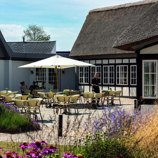 Marielyst Hotel Nørrevang Sommer Terrassenbereich