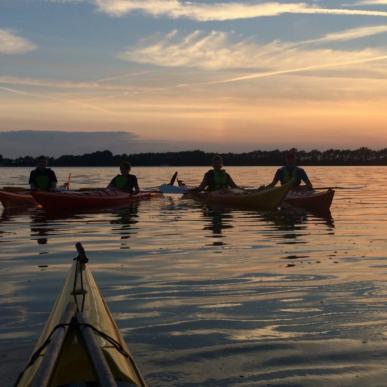 Hasselø Kajak aftentur ved solnedgang